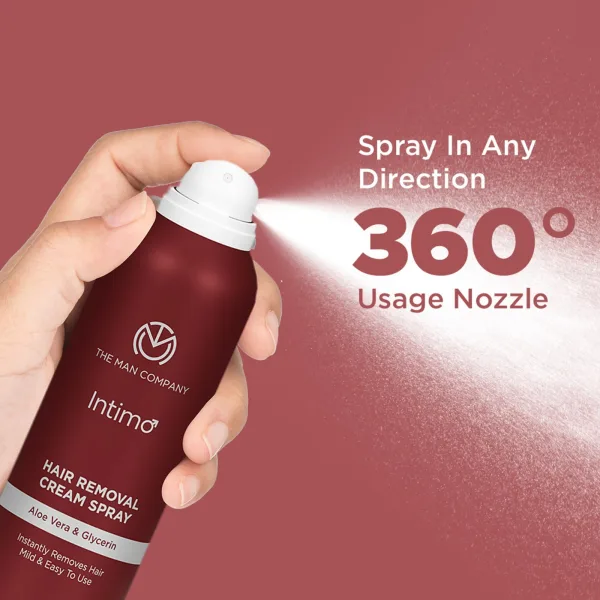 Spray on hair removal cream for men and women with glycerin