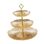 Three tier fruit snack and sweet serving stand for parties