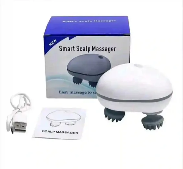 Smart electric scalp massager with red light IPX7 waterproof