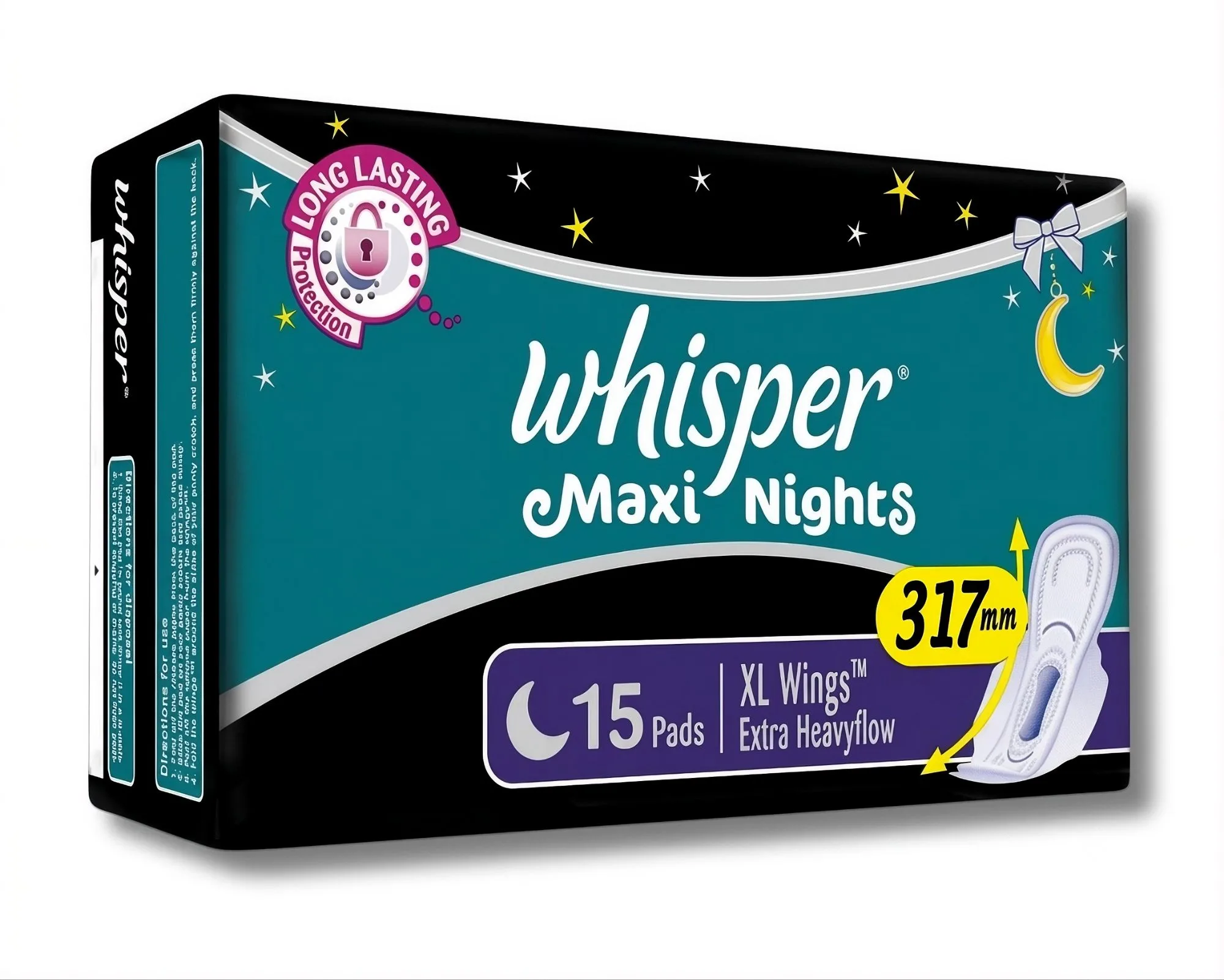 Sb8b6261572584dbf8df226f8ea991ff0C.jpg Whisper Maxi Nights XL 317mm sanitary pads with wings 15 pad pack