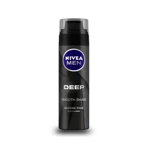 NIVEA Men Deep Smooth shaving foam 200ml can with active charcoal
