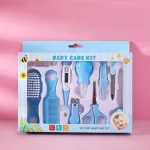 Baby care kit set with grooming tools in a case