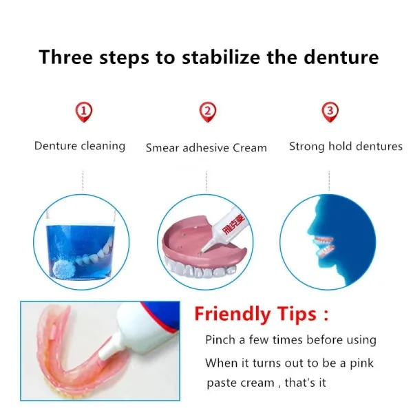 Y-Kelin denture adhesive cream 40 gram non-zinc formula