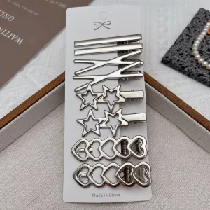 Y2K duckbill hairpin metal barrette clips for women and girls