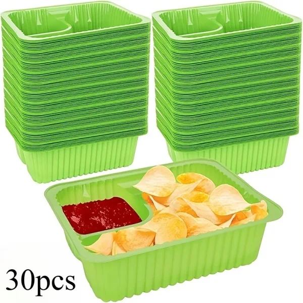 Nacho serving trays with dip well for chips and cheese dip