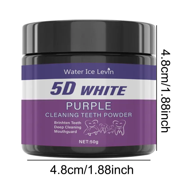 Portable purple tooth powder for daily use and travel