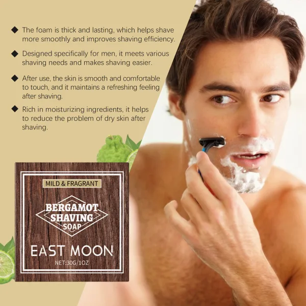 Bergamot scented shaving soap for brush shaving 30 gram