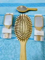 Eco friendly wooden comb with bamboo bristle brush hair care set