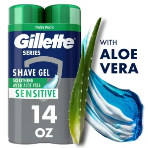 Gillette Series soothing shave gel with aloe vera 200ml two pack