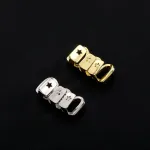 Hip hop CZ teeth grillz 3 tooth cap in gold and silver colour