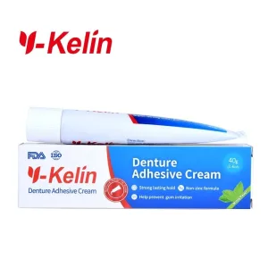 Strong hold denture glue tube for secure all day fitting