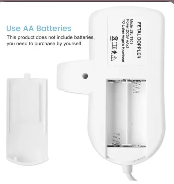Portable fetal doppler heartbeat detector with LCD display