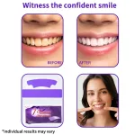 No sensitivity purple bleaching strip for instant teeth cleaning