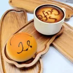 Wooden serving tray Japanese style for tea coffee and dessert