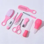 Baby care kit set with grooming tools in a case