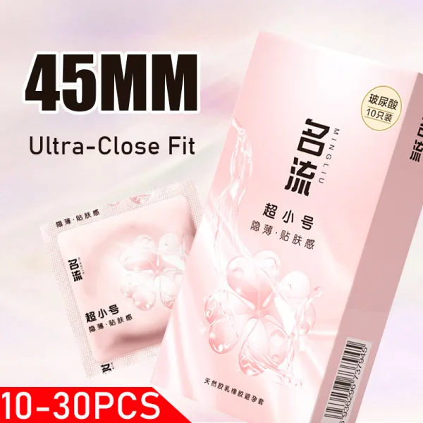 Ultra thin skin fit 45mm latex condom with hyaluronic lubricant