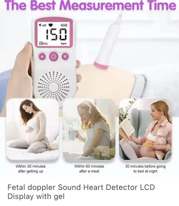 Fetal heart rate monitor doppler with waterproof probe