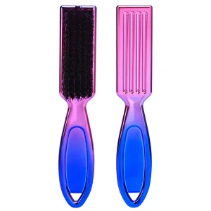 Men's beard comb with soft face duster brush for cut hair