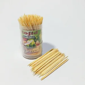 Bamboo floss picks holder for home and car use