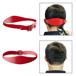 Adjustable silicone neckline haircut guide band for home barbering