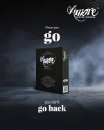 Black luxury latex condom combo pack from Amore