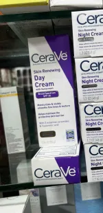 CeraVe skin renewing day cream packaging detail