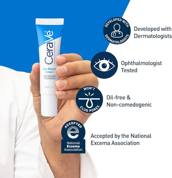CeraVe niacinamide eye cream for the delicate eye area