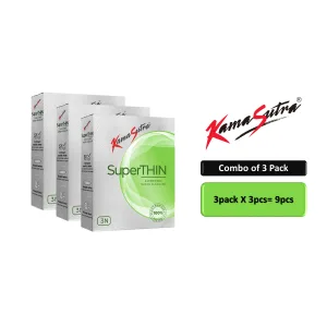 KamaSutra SuperThin condoms combo of 3 packs 9 pieces