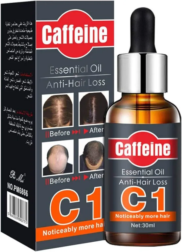 Lightweight caffeine hair oil 30 ml for thinning hair men and women