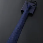 Pre tied zipper necktie for business wedding and formal wear
