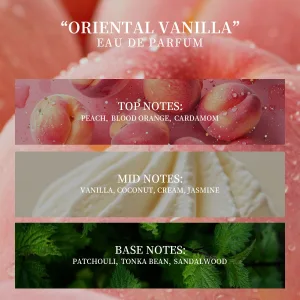 Imported peach and vanilla gourmand perfume oil 10 ml alcohol free