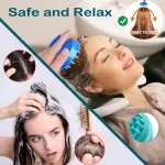 Silicone shampoo and scalp massage brush for men and women
