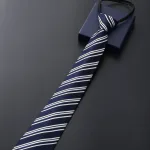 Easy zip up neck tie for men and school uniform