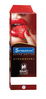 Sensation Super Dotted Strawberry condoms 12 pack 36 pieces