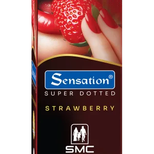 Sensation Super Dotted Strawberry condoms 12 pack 36 pieces