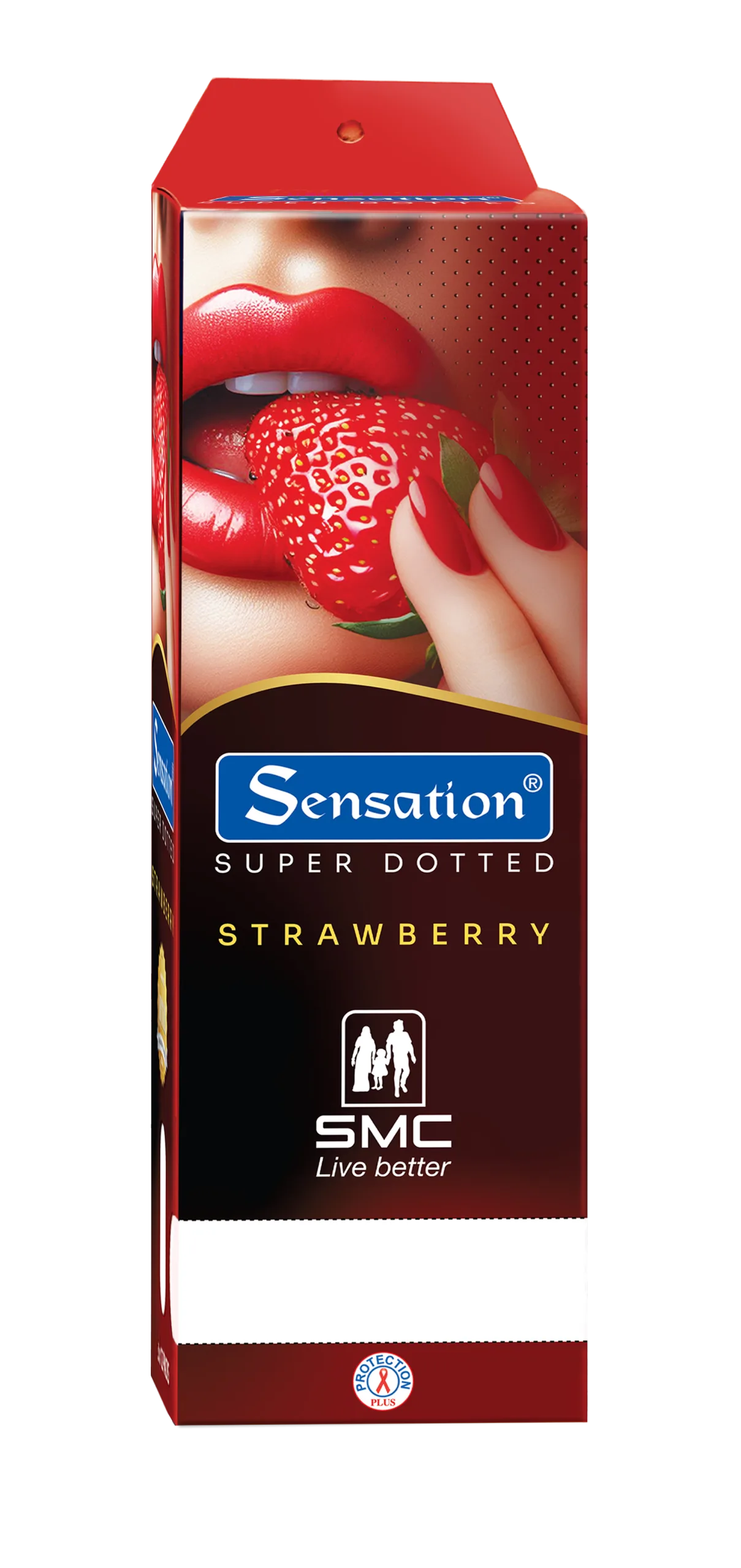 b8c681eb0342058132546c9060bc958b.png Sensation Super Dotted Strawberry condoms 12 pack 36 pieces