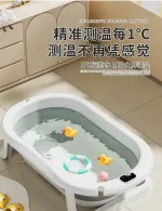 Foldable newborn bathtub that stores flat