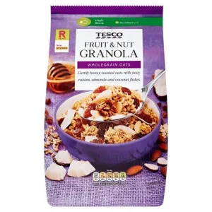 Tesco honey toasted oat granola with raisins almonds coconut 1 kg