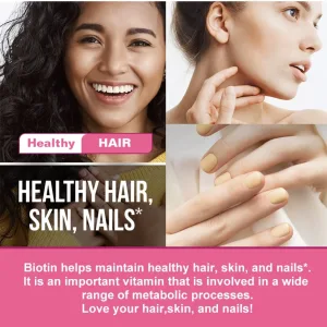 Vegan beauty gummies for skin hair and nails with vitamin C and E