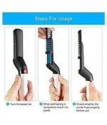 Men's beard and hair straightener styling tool