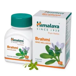 Himalaya Brahmi 60 Tablets – Ayurvedic Herbal Supplement for Memory, Focus & Mental Wellness