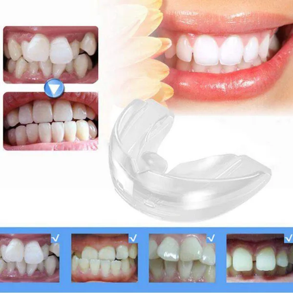 Invisible tooth retainer with groove design reaching rear molars