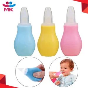 Baby nasal aspirator with soft silicone tip for newborns