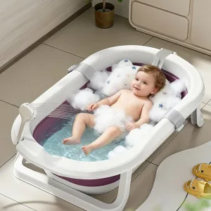 Baby folding bathtub foldable bath basin for infants