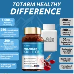 Antarctic krill oil supplement capsules for heart and brain support