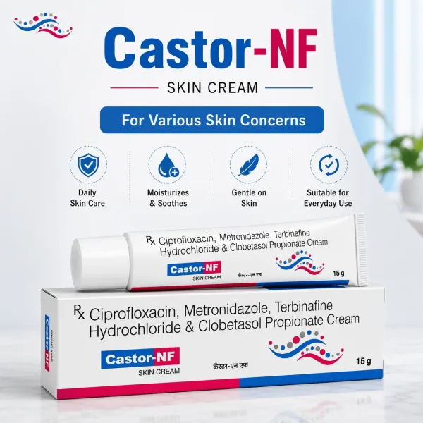 Castor NF Cream 15g – Topical Skin Infection & Inflammation Care - Image 4