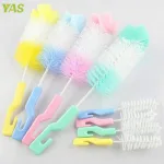 Baby bottle cleaning brush with long handle and non slip grip