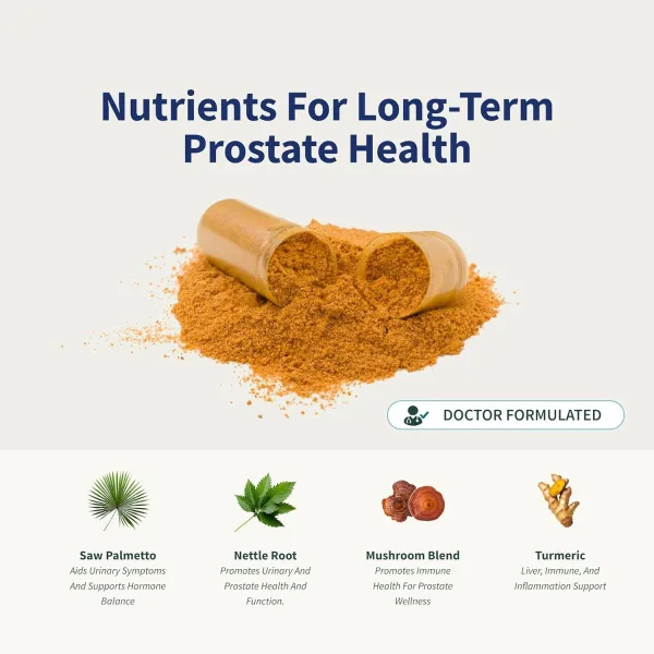 Men's prostate and urinary support capsules bottle with nettle root