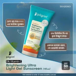 Vitamin C gel sunscreen SPF 60 with no white cast for all skin types