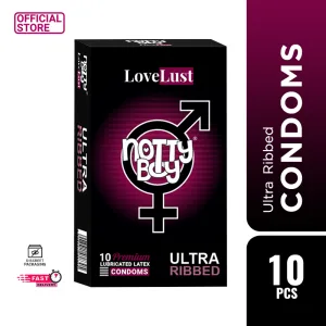 NottyBoy LoveLust ultra ribbed condoms 10pcs pack